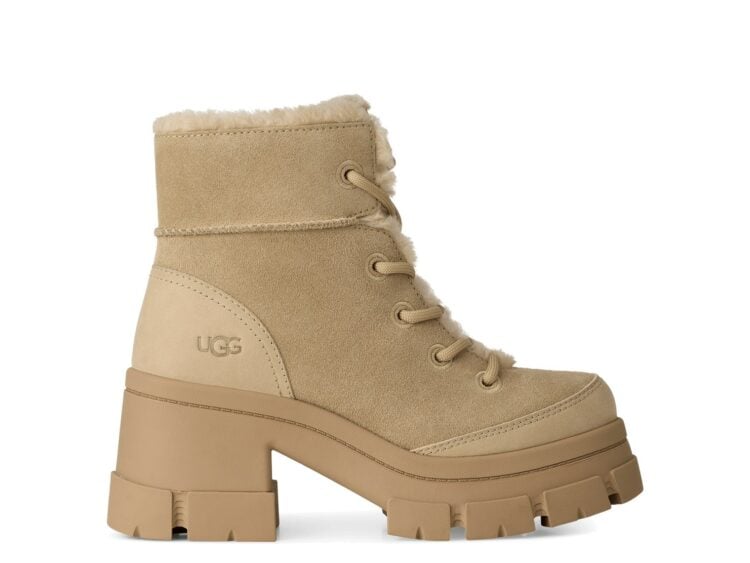 UGG Brooklyn Lace-Up Waterproof Boot Mustard Seed (W)