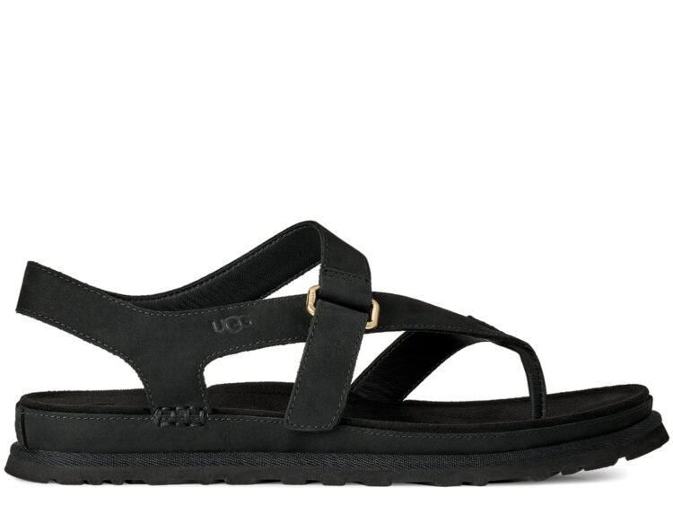 UGG GoldenGaze Toe Post Sandal Black (W)