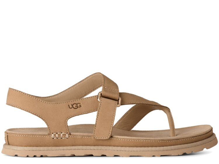 UGG GoldenGaze Toe Post Sandal Mustard Seed (W)