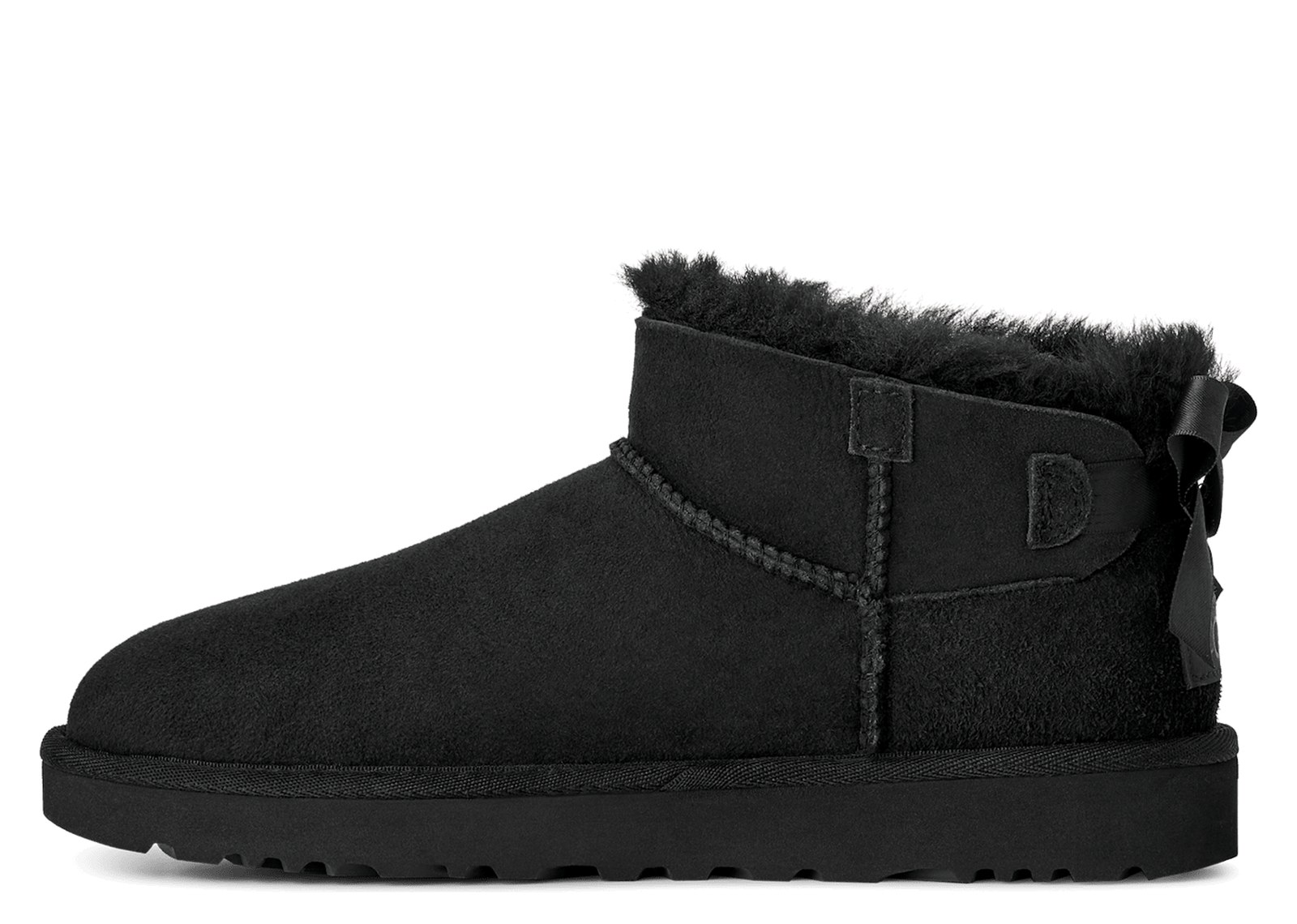 UGG Ultra Mini Bailey Bow Boot Black (W) - görsel 2