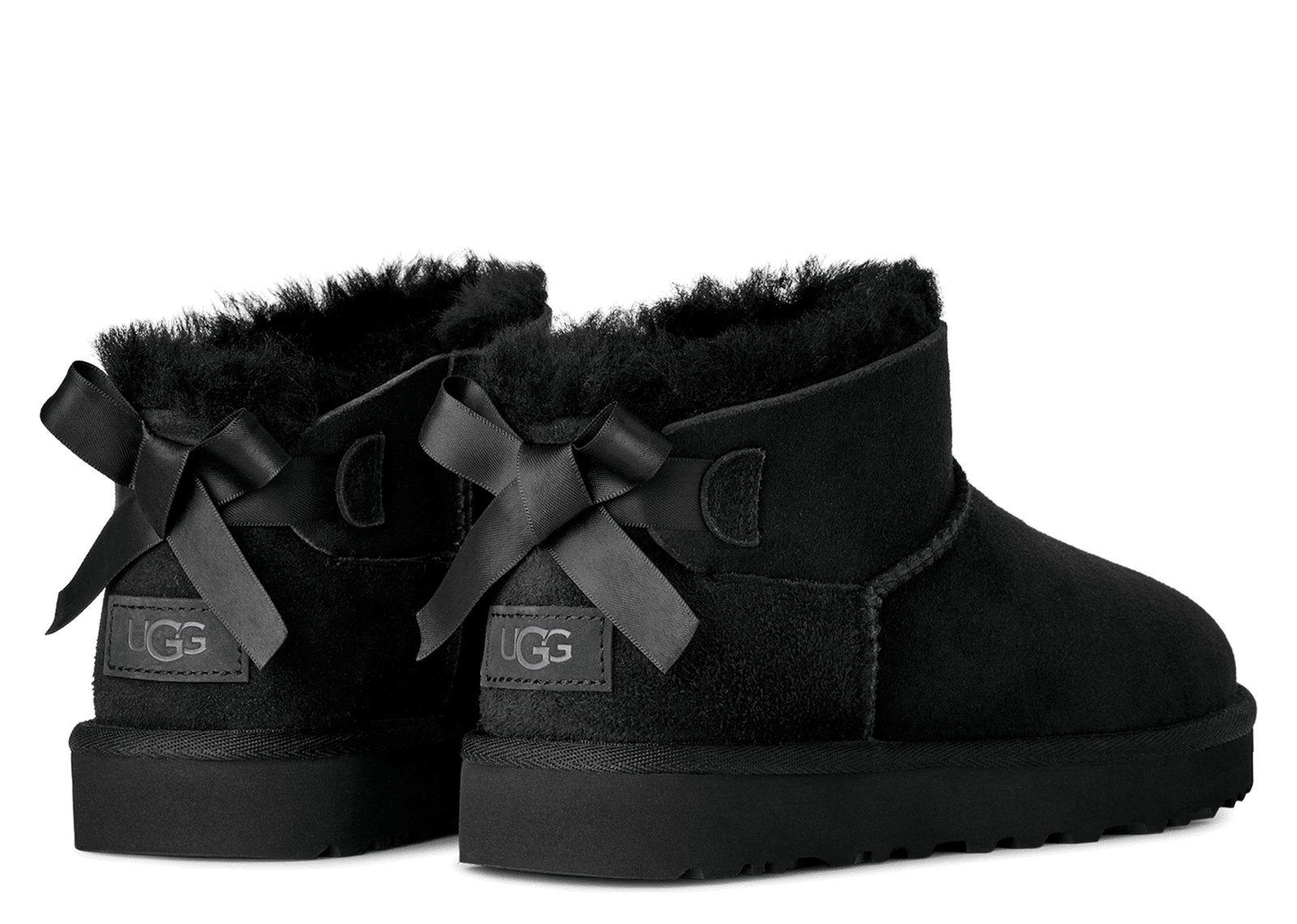 UGG Ultra Mini Bailey Bow Boot Black (W) - görsel 3