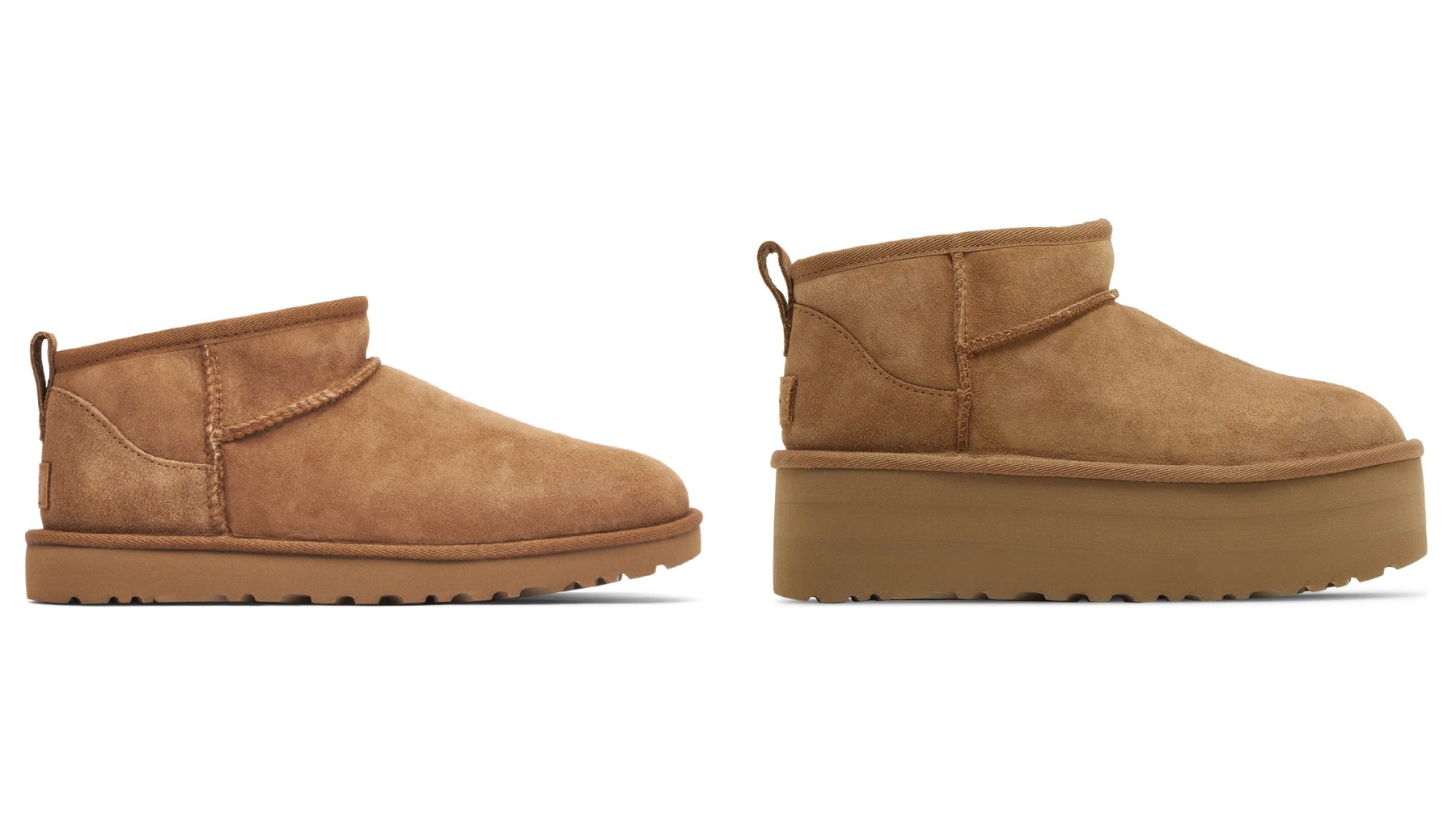 UGG Classic Ultra Mini ve Ultra Mini Platform Chestnut karşılaştırma