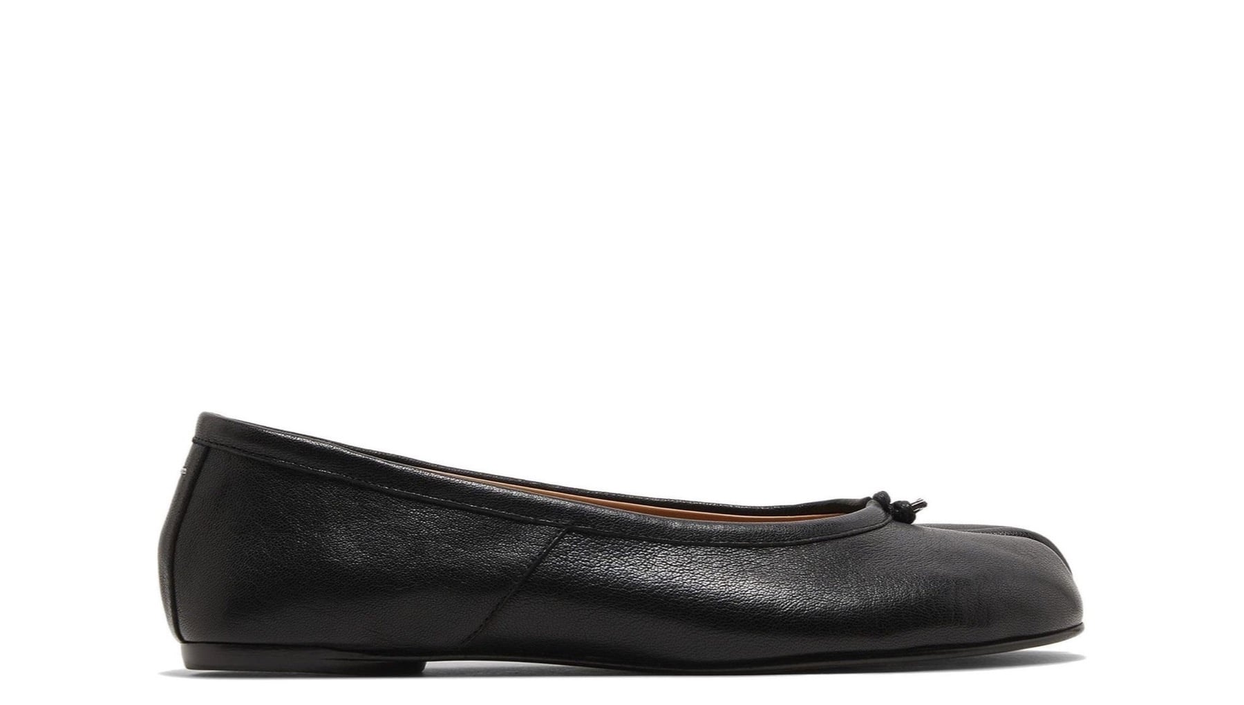 Maison Margiela Tabi Ballet Flats siyah yarık burun