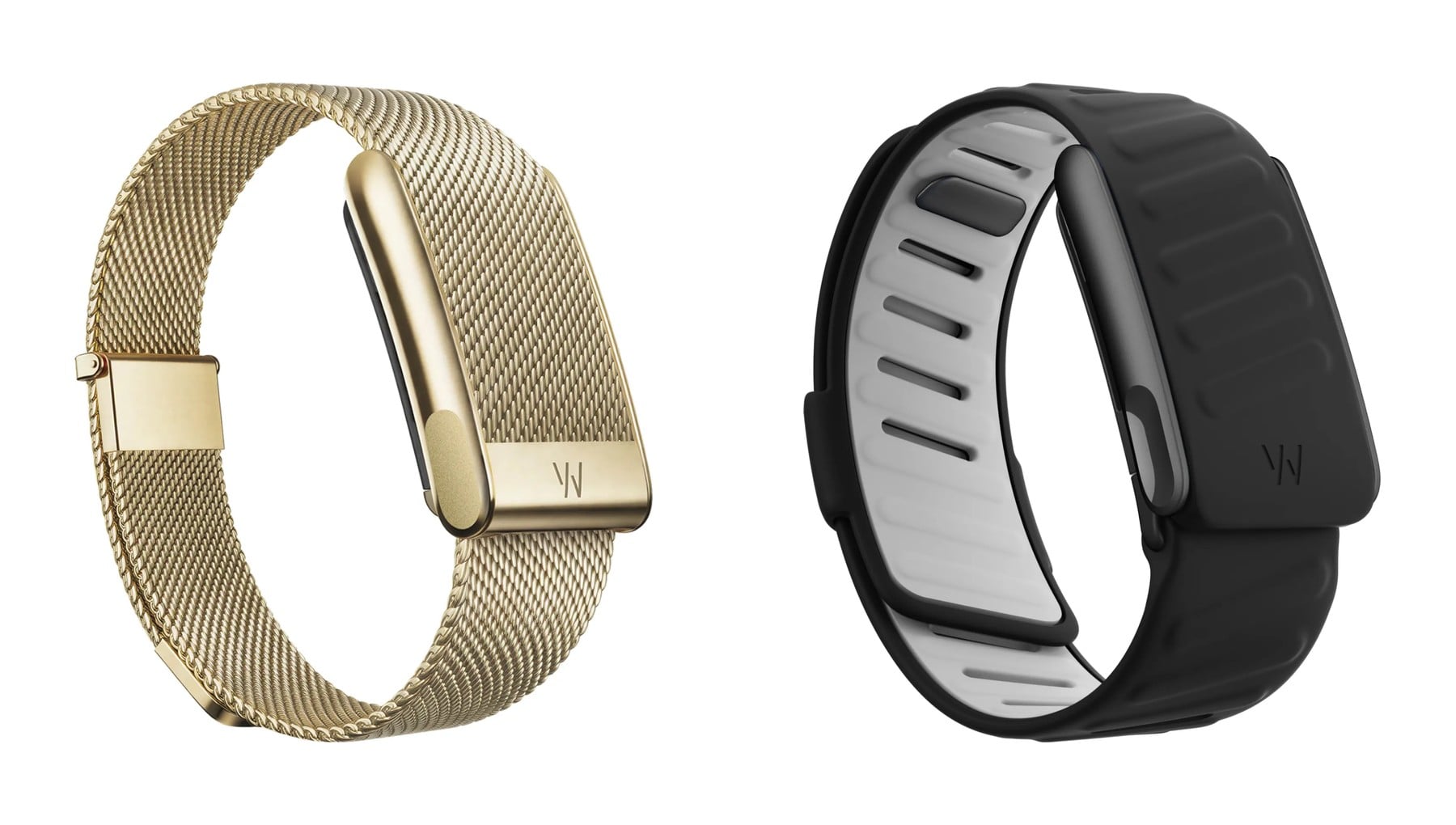 Whoop Meridian Gold metal örgü kordon ve SportFlex Gravity silikon kordon