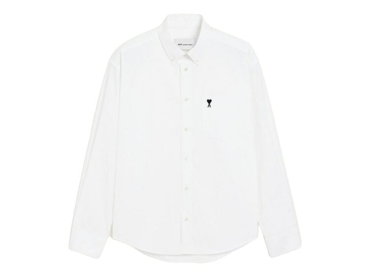 Ami Paris Ami De Coeur Boxy Cotton Shirt White