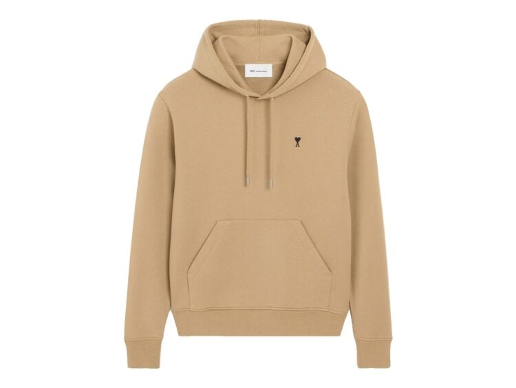 Ami Paris Ami De Coeur Cotton Hoodie Mastic Beige/Black