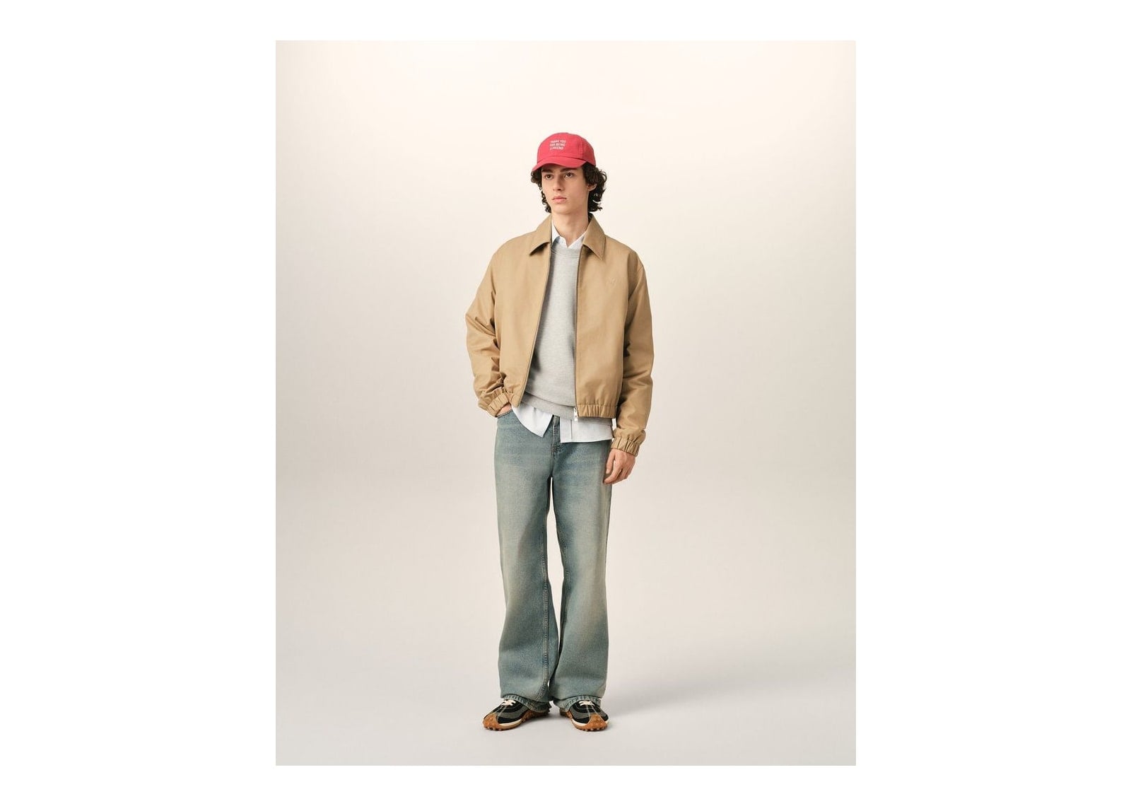 Ami Paris Ami De Coeur Cotton Padded Jacket Mastic Beige - görsel 2