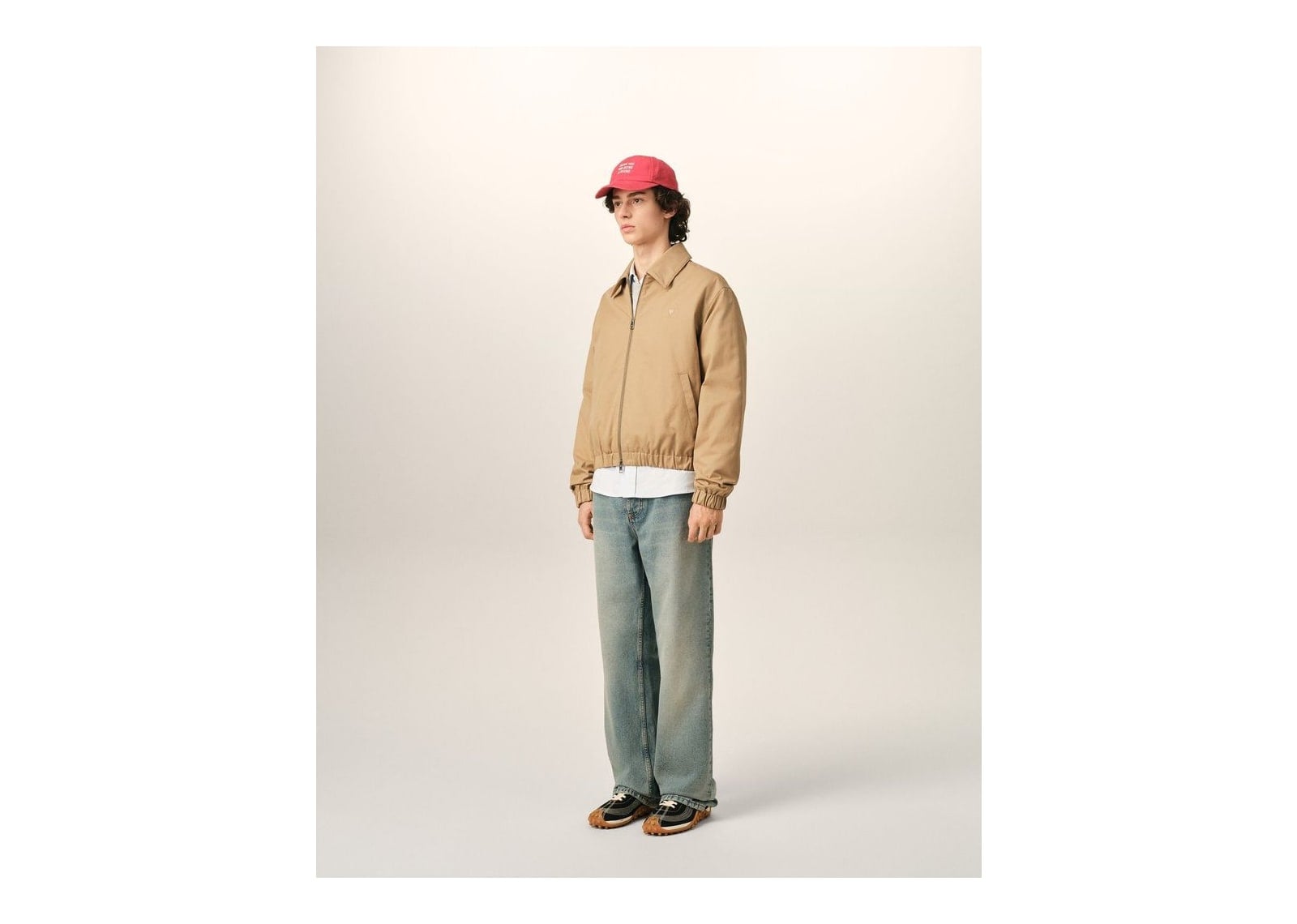 Ami Paris Ami De Coeur Cotton Padded Jacket Mastic Beige - görsel 6