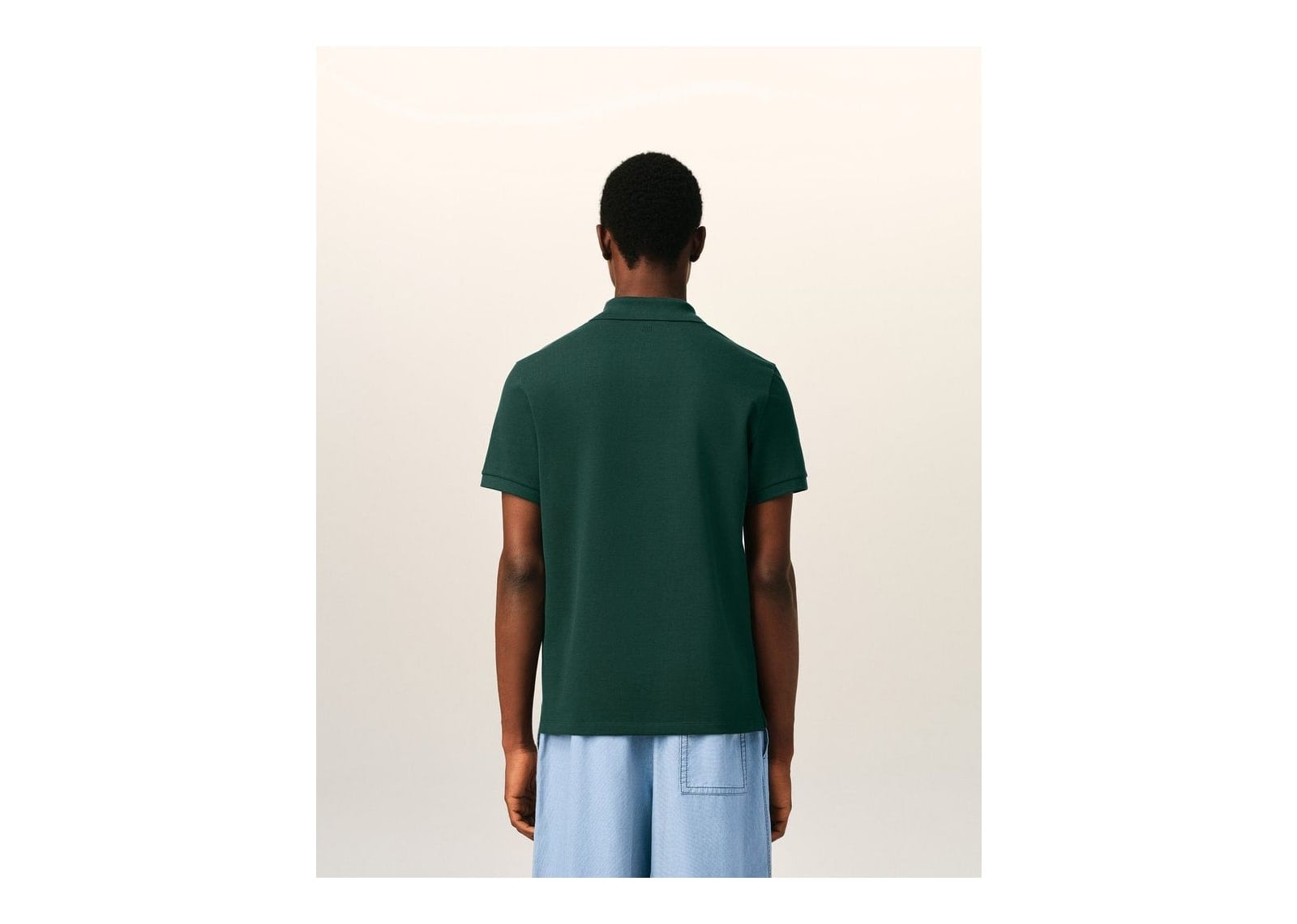Ami Paris Ami De Coeur Cotton Polo Bottle Green/Black - görsel 5