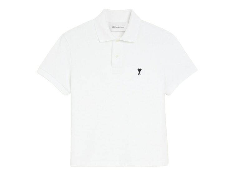Ami Paris Ami De Coeur Cotton Polo White/Black (W)
