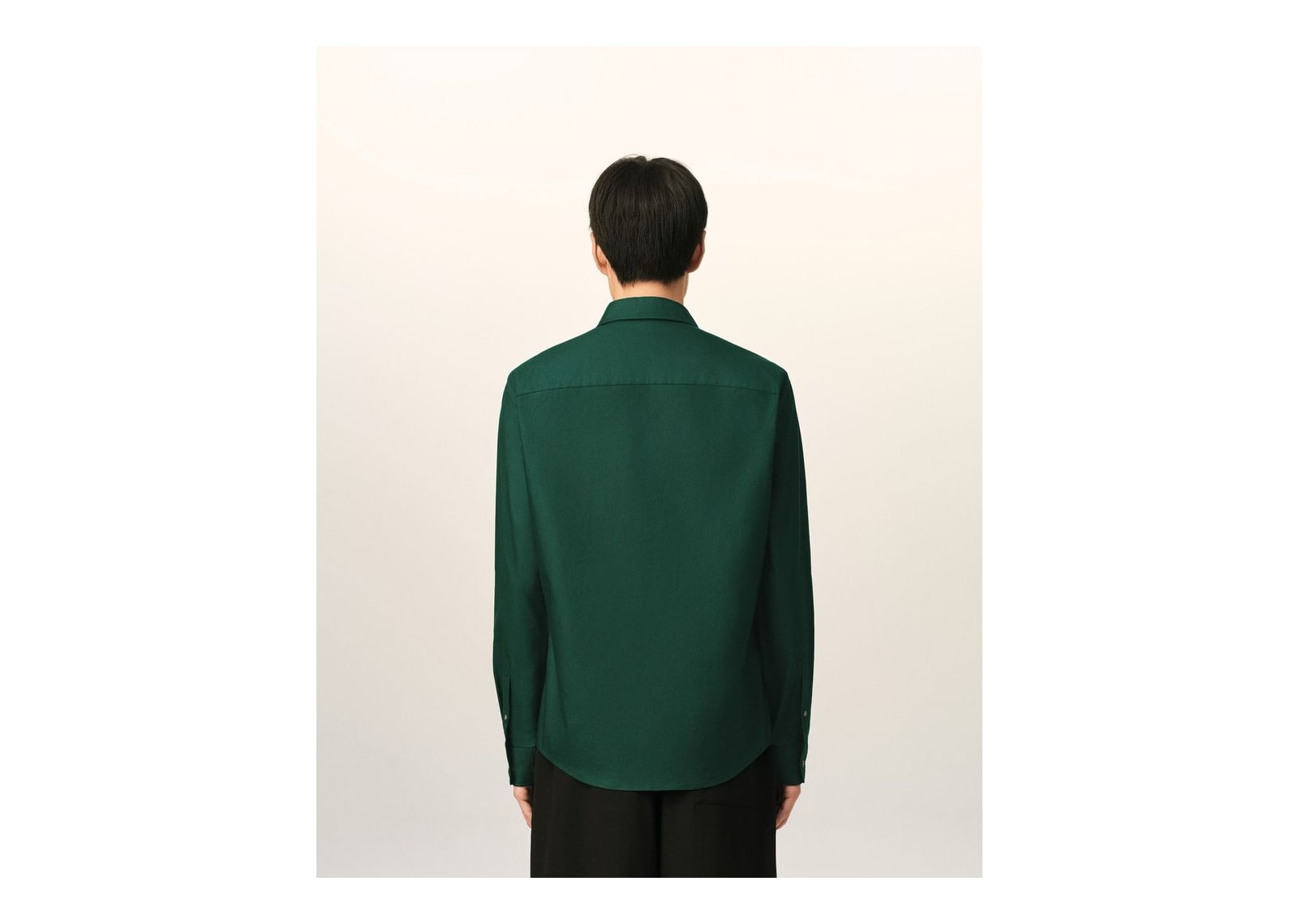 Ami Paris Ami De Coeur Cotton Shirt Bottle Green - görsel 5