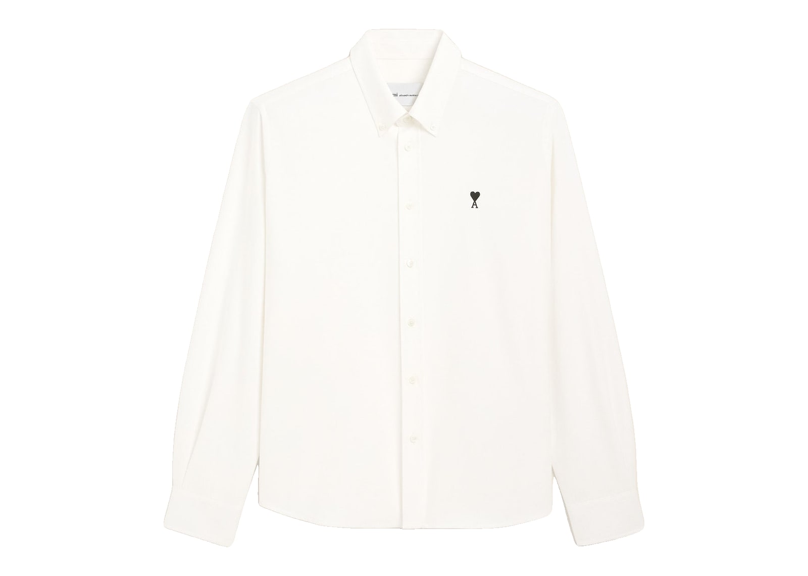 Ami Paris Ami De Coeur Cotton Shirt Natural White