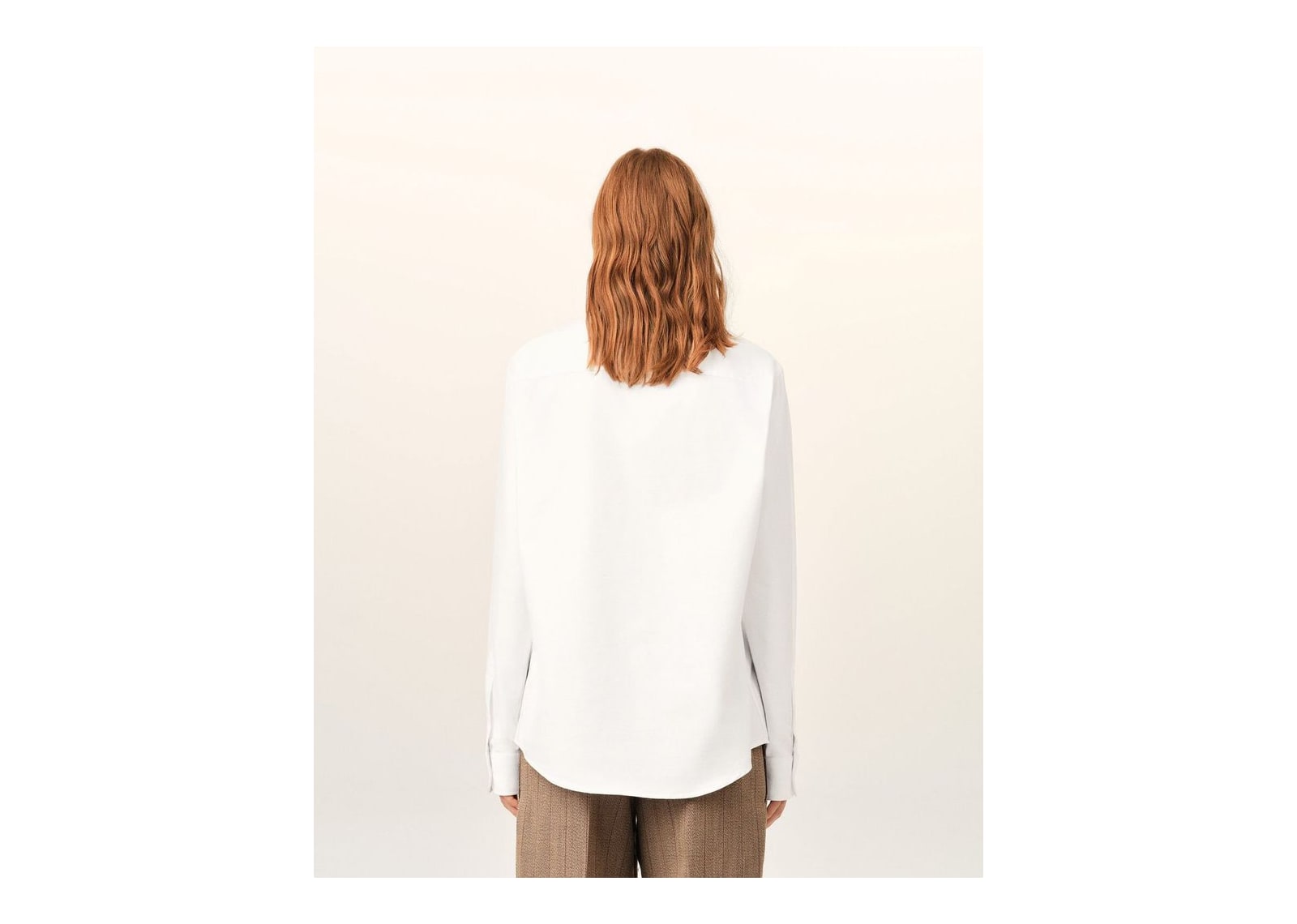 Ami Paris Ami De Coeur Cotton Shirt Natural White - görsel 11