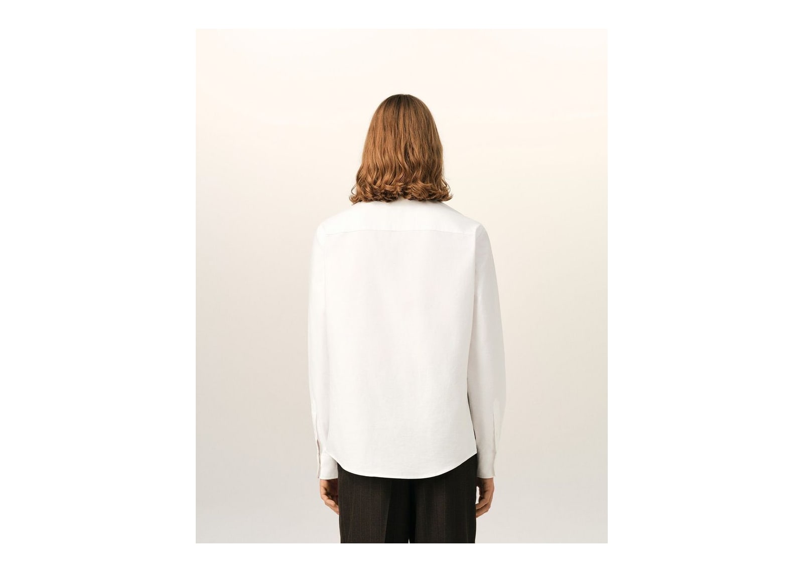 Ami Paris Ami De Coeur Cotton Shirt Natural White - görsel 5