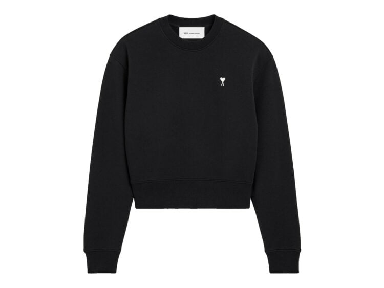 Ami Paris Ami De Coeur Cotton Sweatshirt Black/White Cream (W)