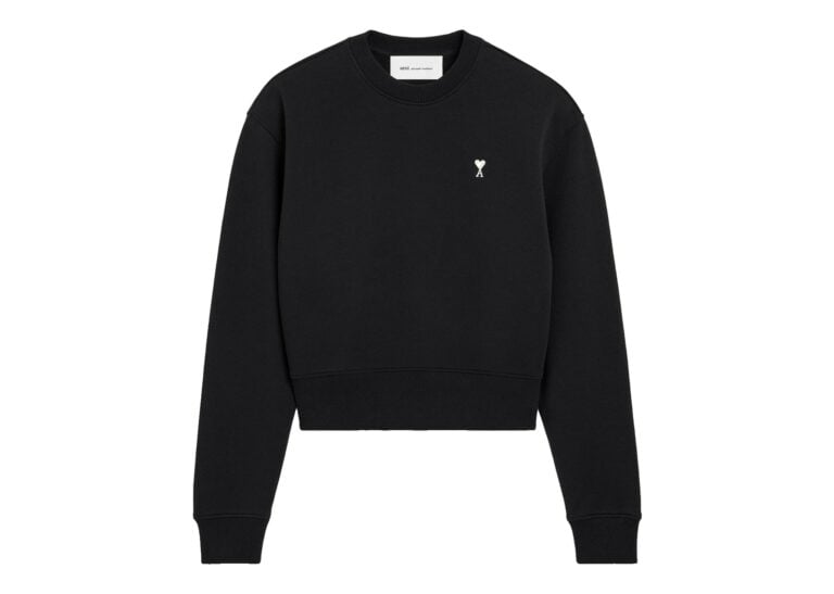 Ami Paris Ami De Coeur Cotton Sweatshirt Black/White Cream (W)