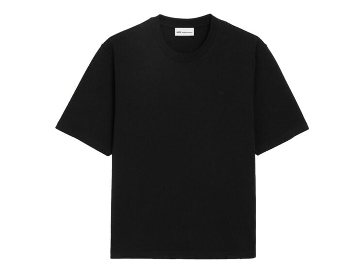 Ami Paris Ami De Coeur Cotton T-Shirt Boxy-Fit Black