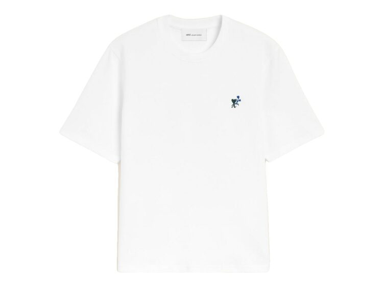 Ami Paris Ami De Coeur Cotton T-Shirt Tulip White