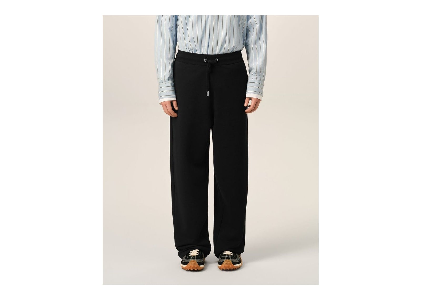 Ami Paris Ami De Coeur Cotton Track Pants Black/White Cream - görsel 3