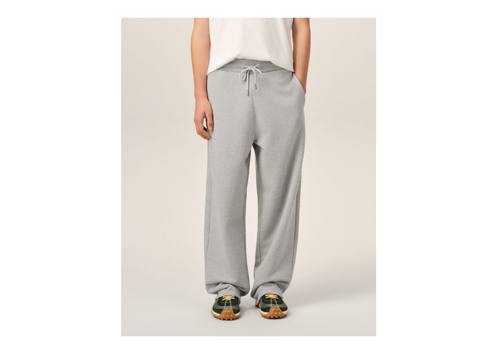 Ami Paris Ami De Coeur Cotton Track Pants Heather Ash Grey - görsel 3