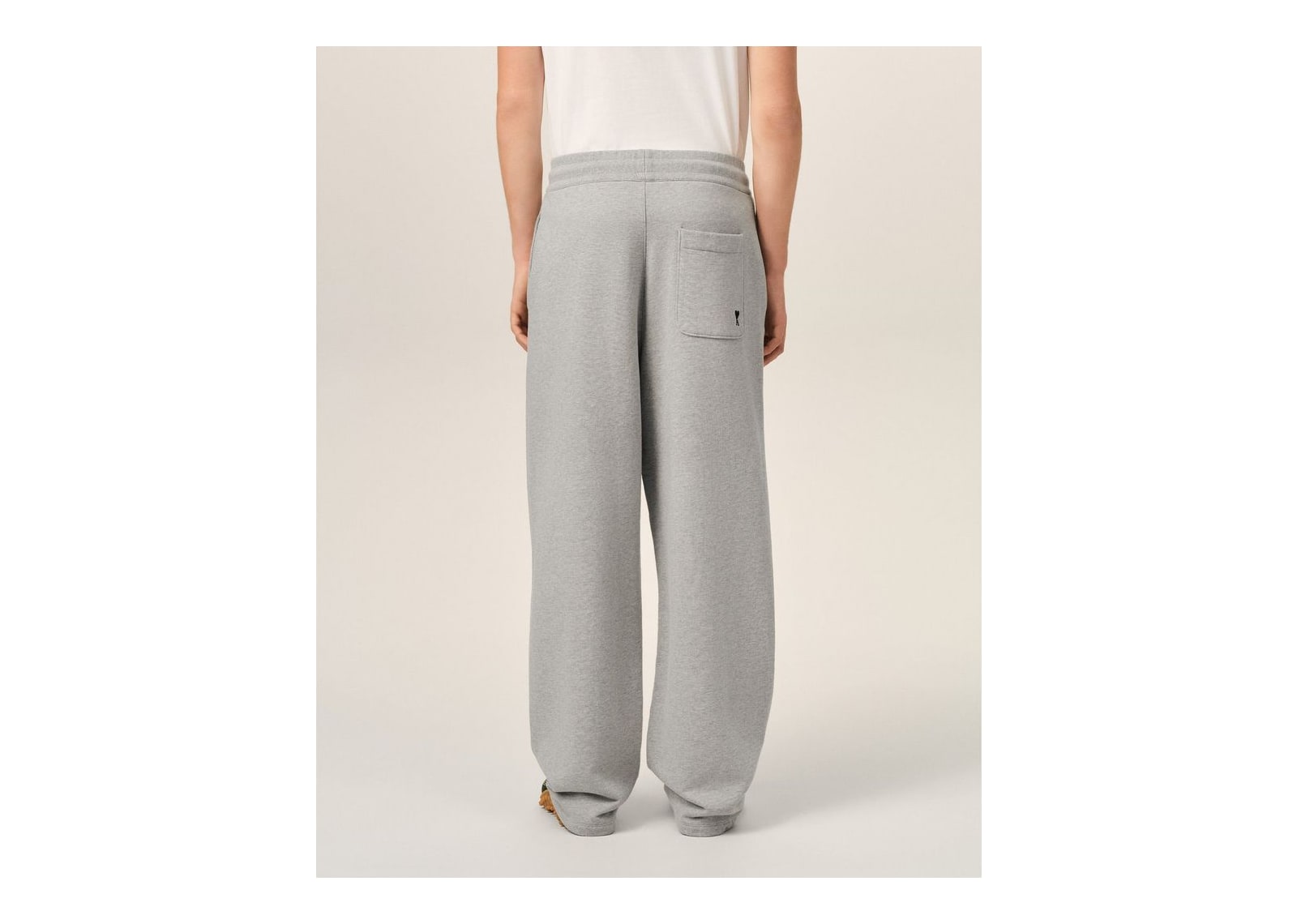 Ami Paris Ami De Coeur Cotton Track Pants Heather Ash Grey - görsel 4