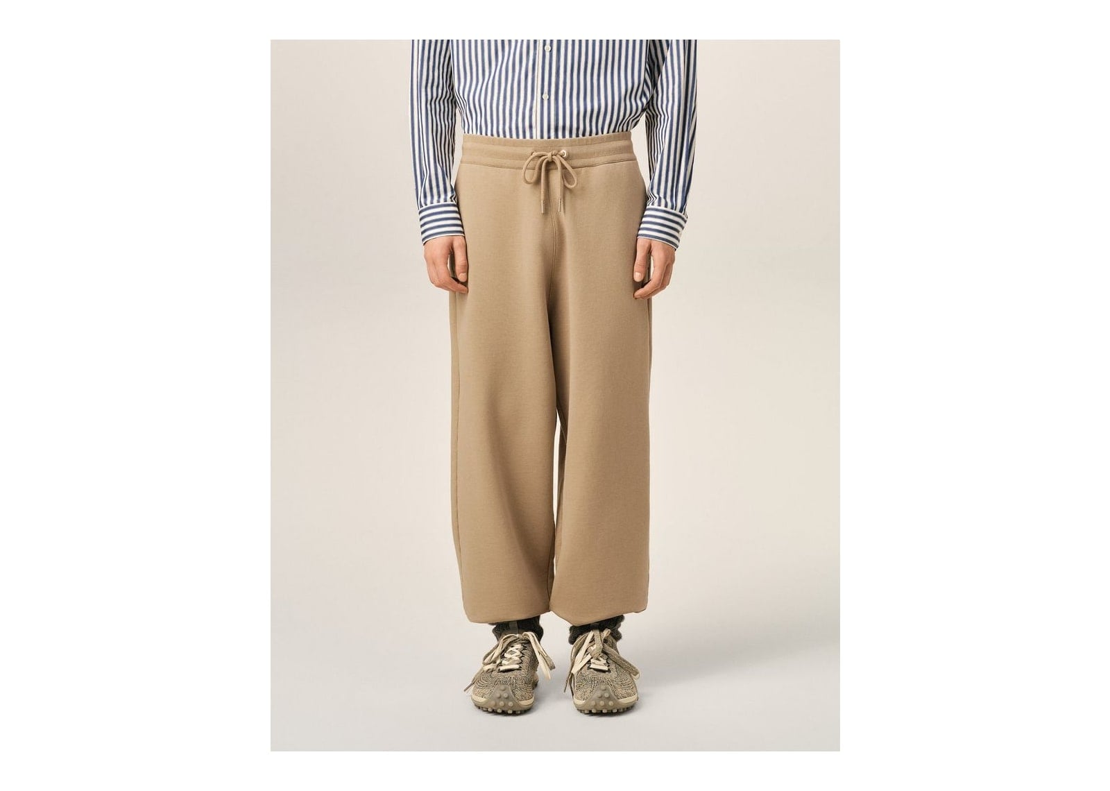 Ami Paris Ami De Coeur Cotton Track Pants Mastic Beige/Black - görsel 3