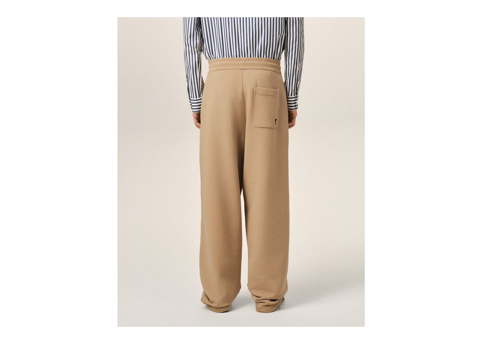 Ami Paris Ami De Coeur Cotton Track Pants Mastic Beige/Black - görsel 4