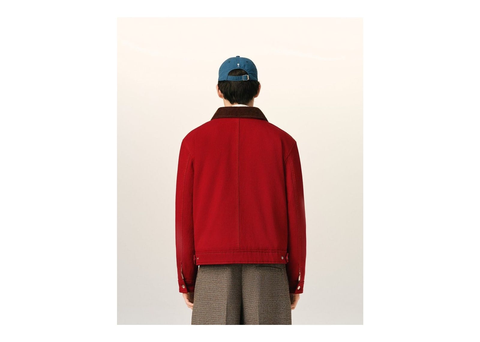 Ami Paris Ami De Coeur Cotton Zipped Jacket Ruby Red - görsel 4