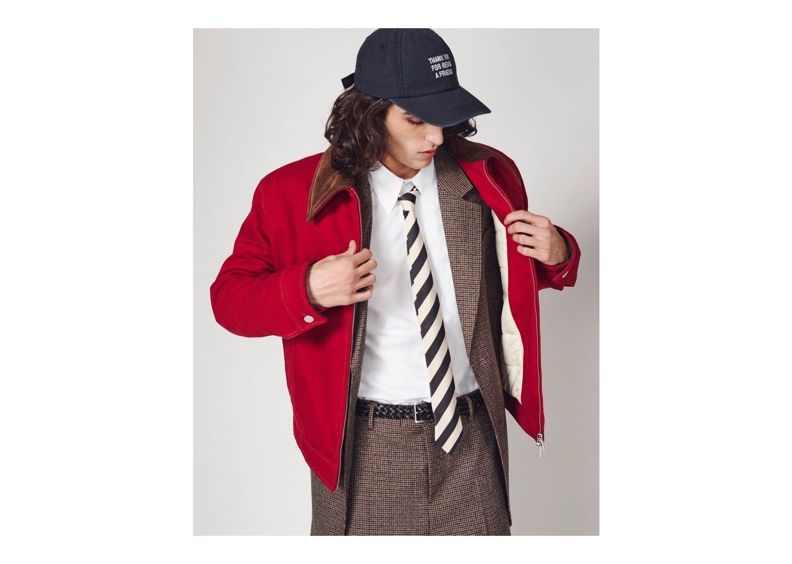 Ami Paris Ami De Coeur Cotton Zipped Jacket Ruby Red - görsel 9