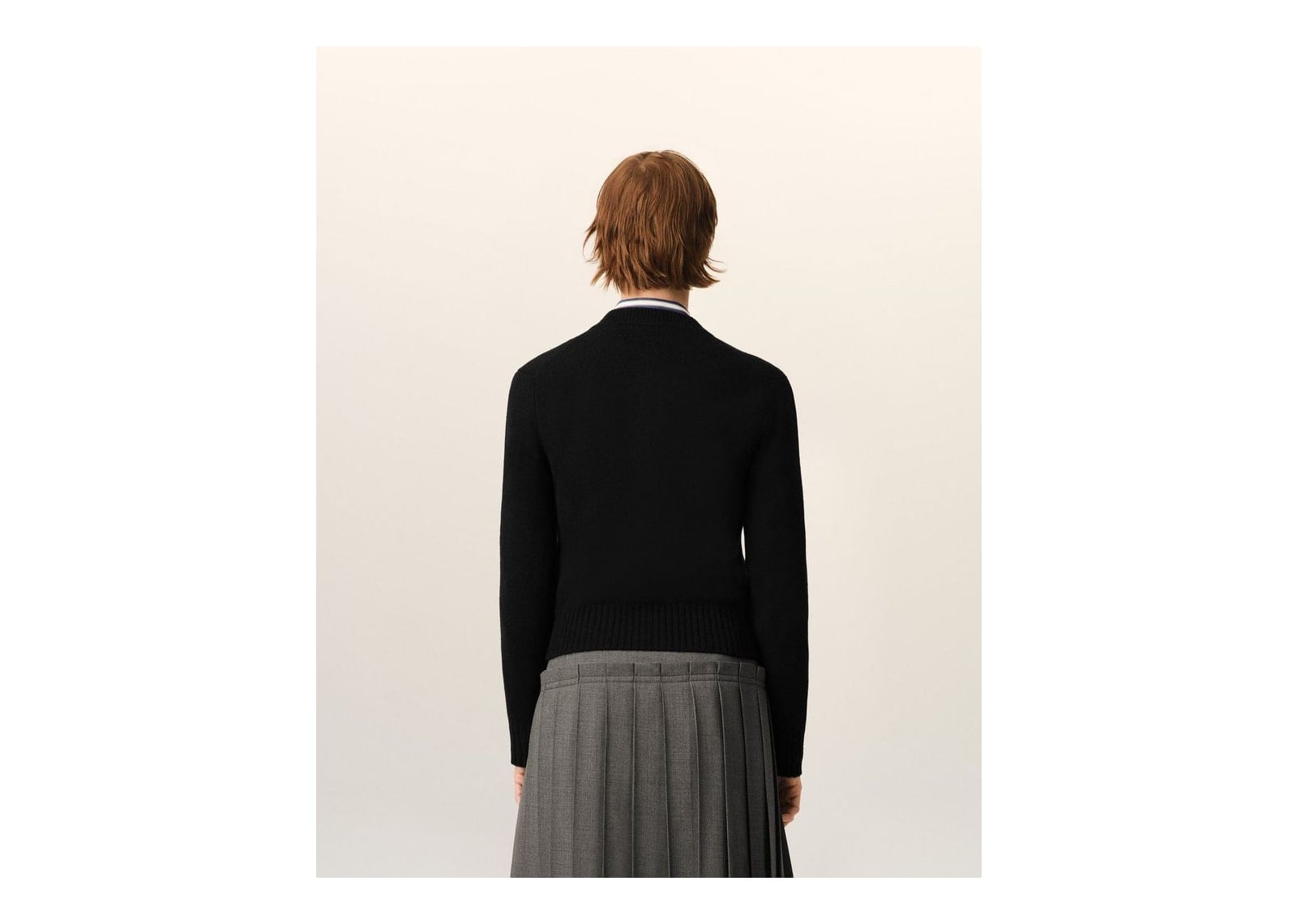 Ami Paris Ami De Coeur Crewneck Cashmere Cardigan Black (W) - görsel 5