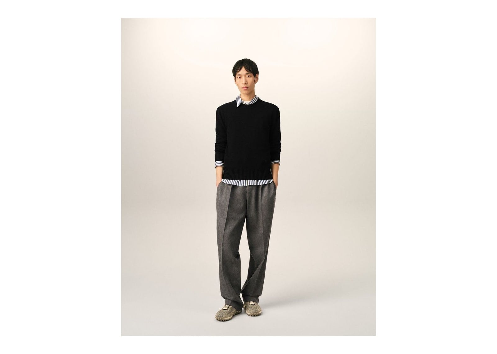 Ami Paris Ami De Coeur Crewneck Cashmere Sweater Black - görsel 3