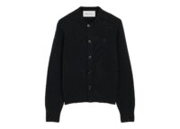 Ami Paris Ami De Coeur Crewneck Wool Cardigan Black/Black (W)