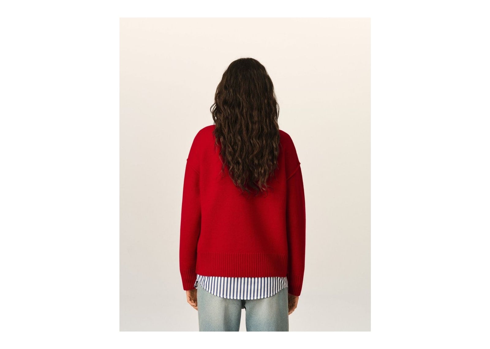 Ami Paris Ami De Coeur Crewneck Wool Cardigan Ruby Red/Black - görsel 11