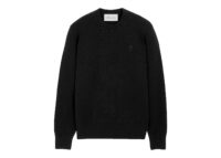 Ami Paris Ami De Coeur Crewneck Wool Sweater Black/Black
