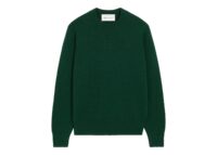 Ami Paris Ami De Coeur Crewneck Wool Sweater Bottle Green/Black