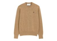 Ami Paris Ami De Coeur Crewneck Wool Sweater Camel Chine/Black