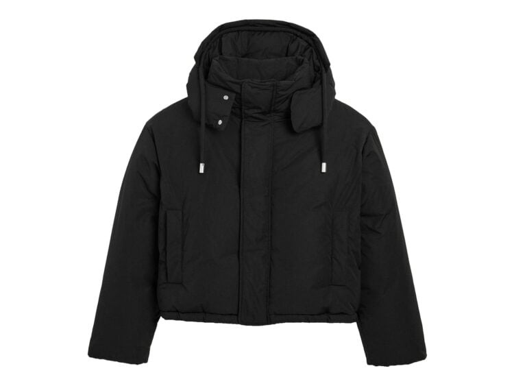 Ami Paris Ami De Coeur Hooded Nylon and Cotton Down Jacket Black