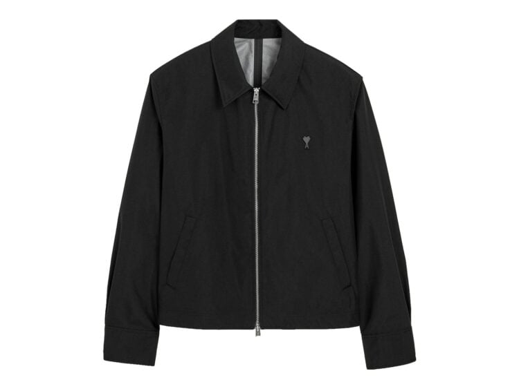 Ami Paris Ami De Coeur Nylon Jacket Black