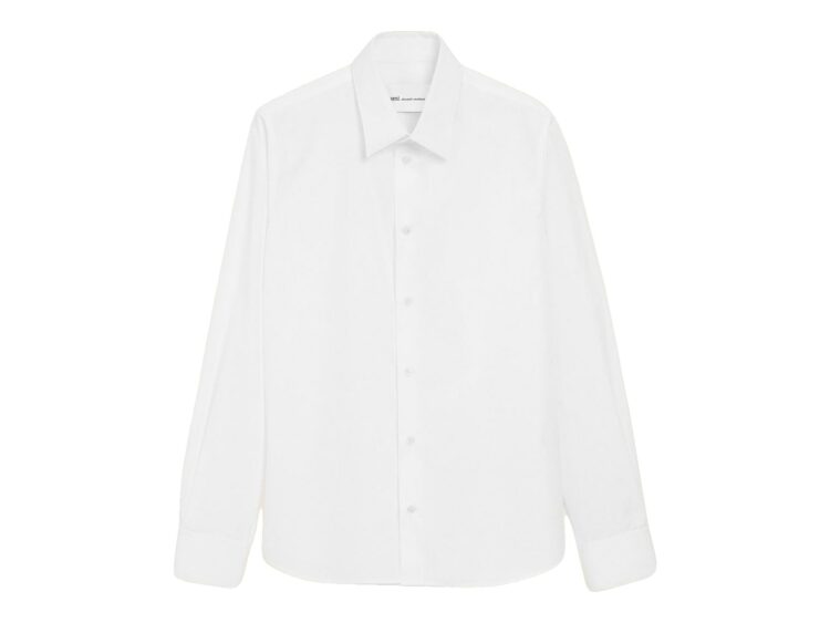 Ami Paris Ami De Coeur Poplin Cotton Tailor Shirt White