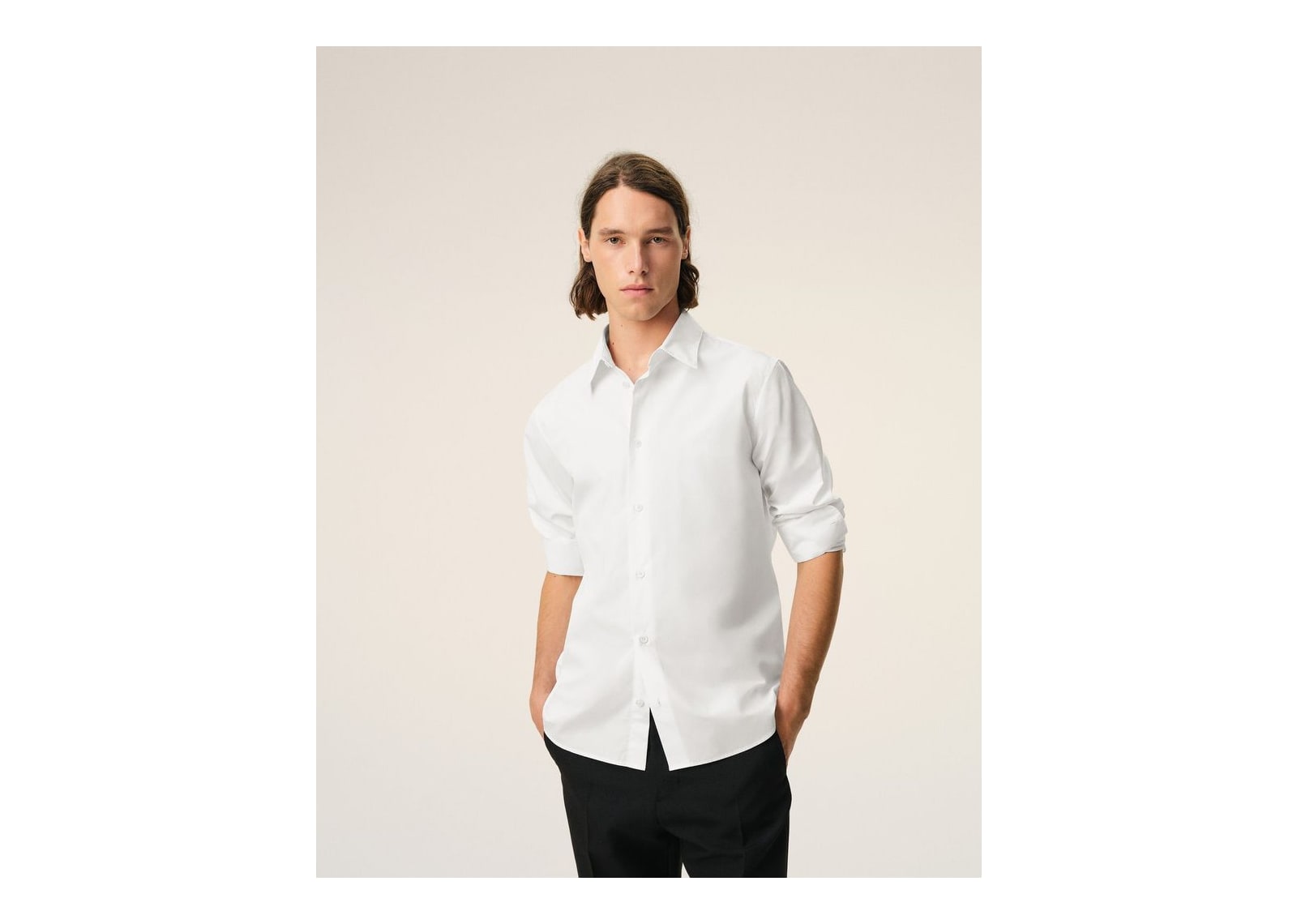 Ami Paris Ami De Coeur Poplin Cotton Tailor Shirt White - görsel 3