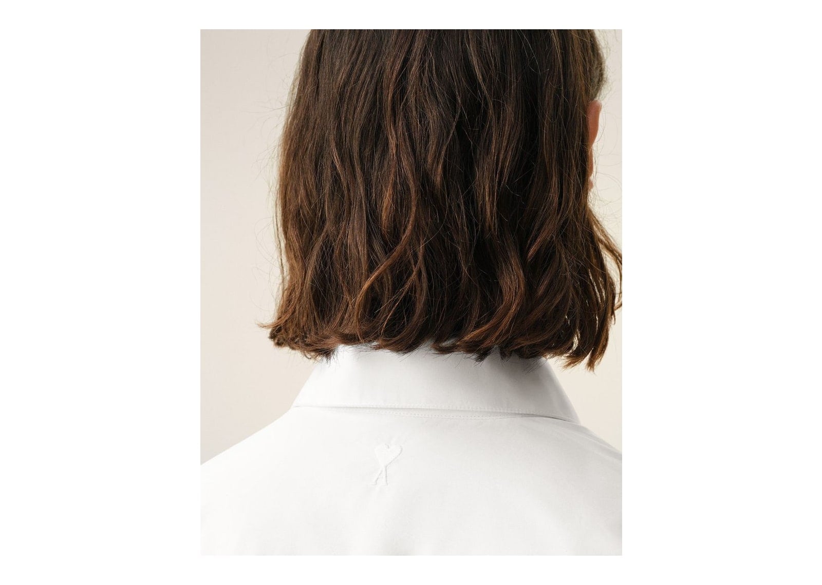 Ami Paris Ami De Coeur Poplin Cotton Tailor Shirt White - görsel 4