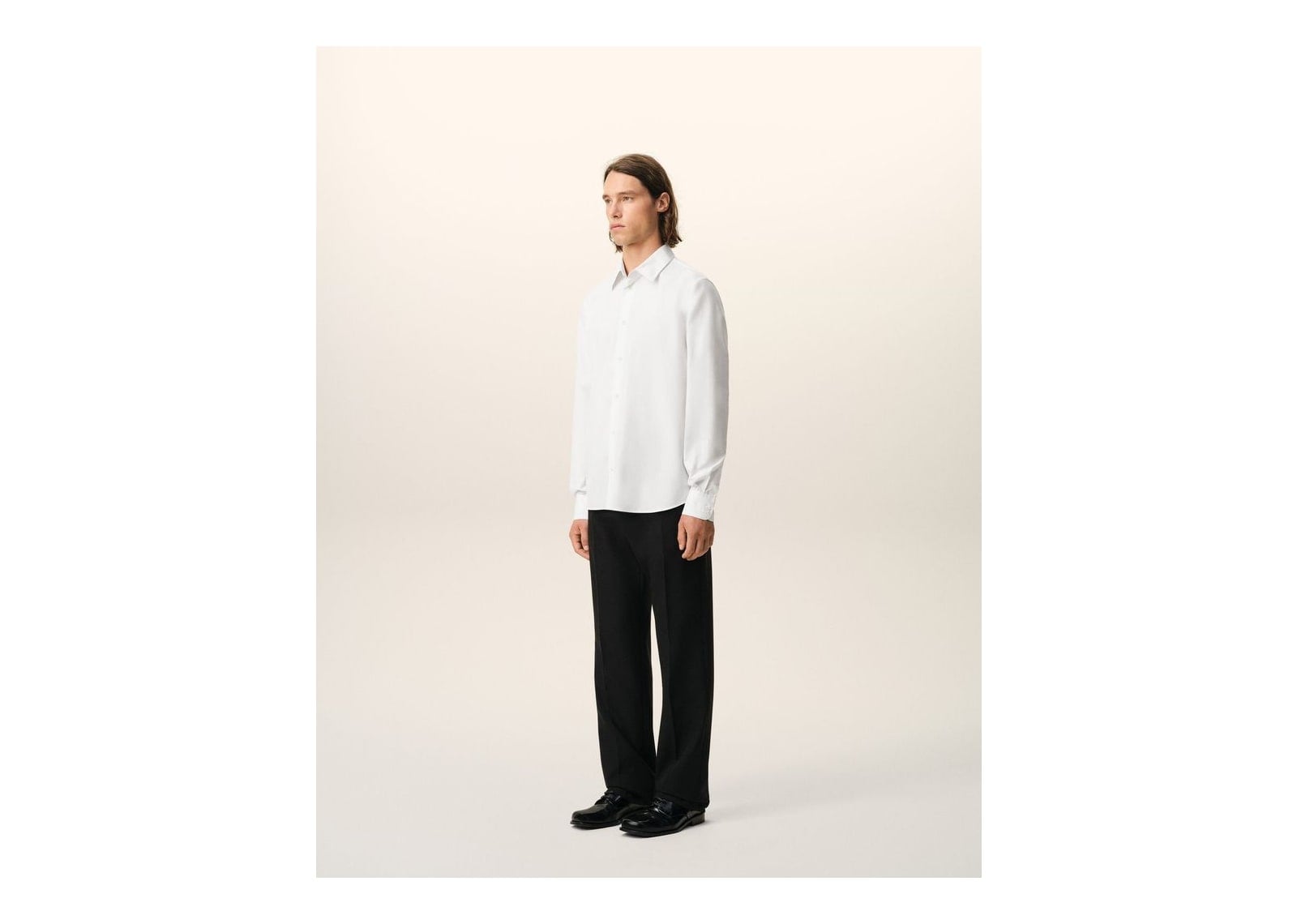Ami Paris Ami De Coeur Poplin Cotton Tailor Shirt White - görsel 6