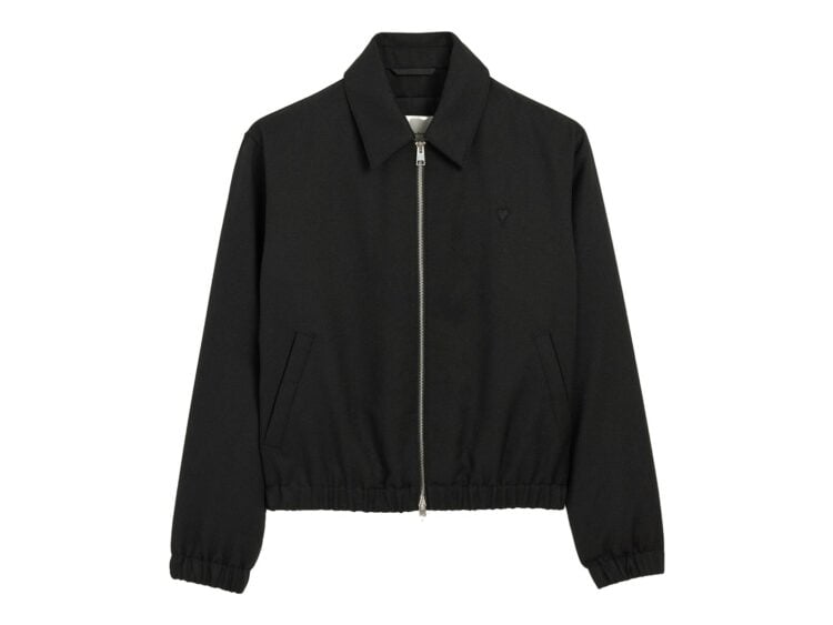 Ami Paris Ami De Coeur Wool Padded Jacket Black
