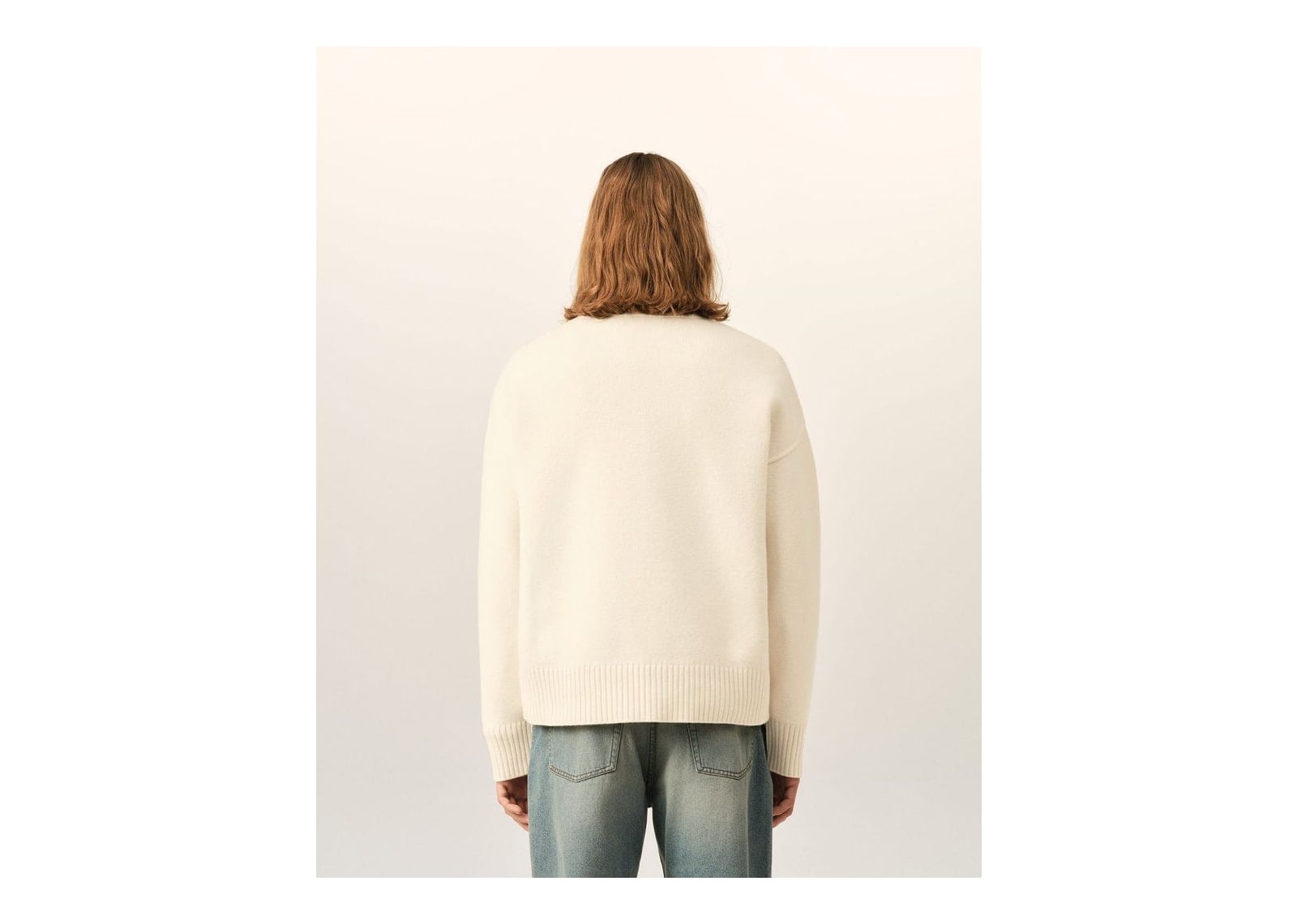Ami Paris Ami De Coeur Wool Polo Off White/Black - görsel 5
