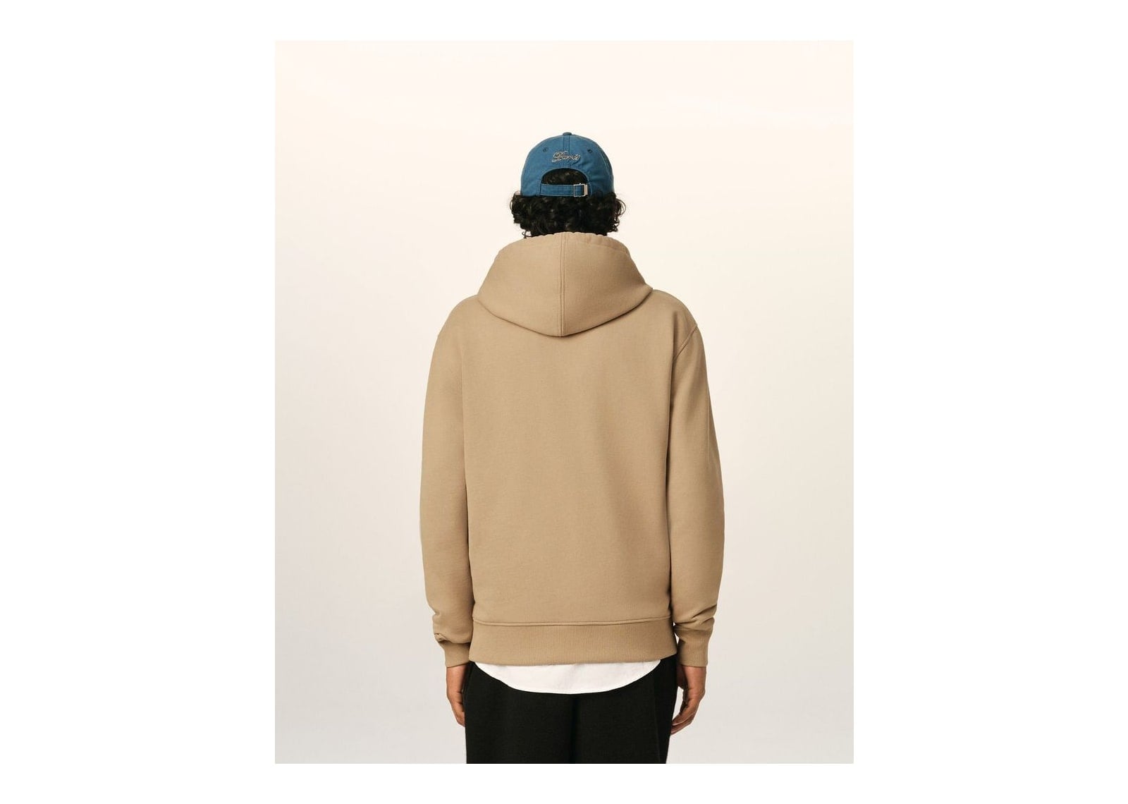 Ami Paris Ami De Coeur Zipped Cotton Hoodie Mastic Beige/Black - görsel 5