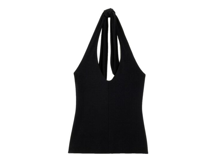 Ami Paris Backless Jersey Top Black (W)