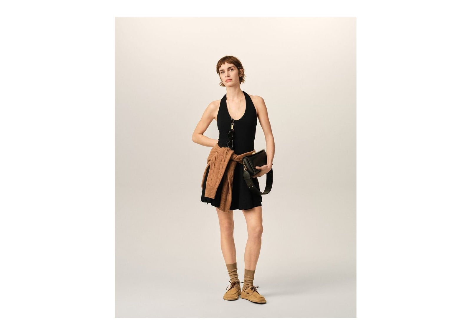 Ami Paris Backless Jersey Top Black (W) - görsel 3