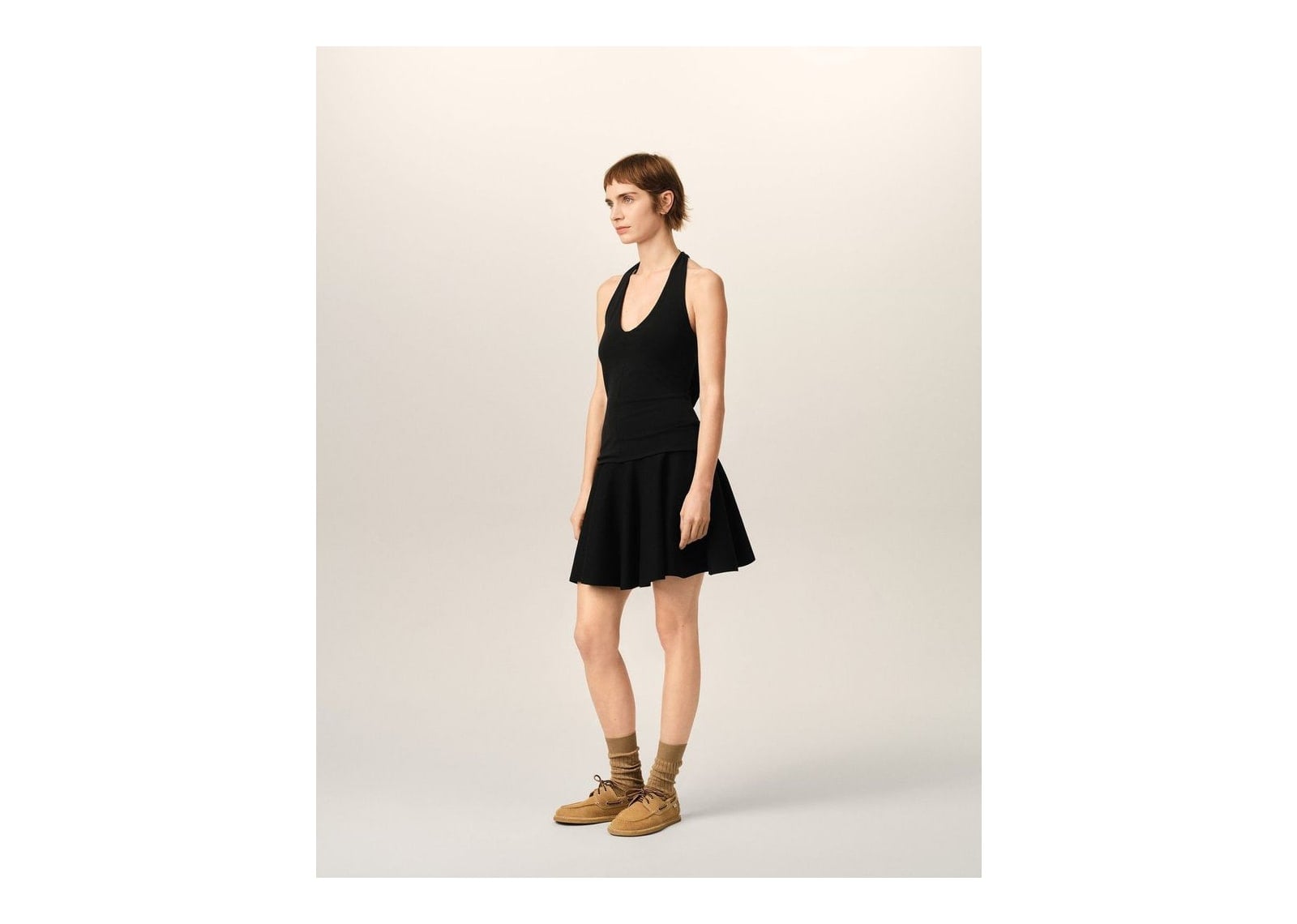 Ami Paris Backless Jersey Top Black (W) - görsel 6