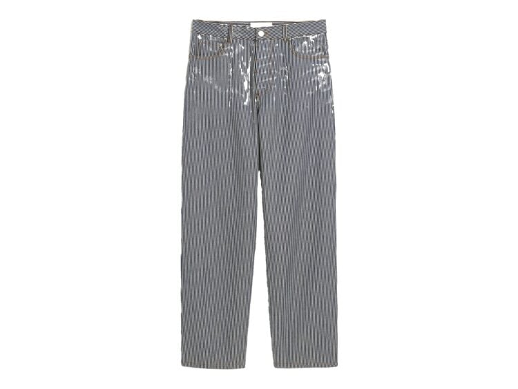 Ami Paris Baggy-Fit Cotton Jeans Indigo/Ecru