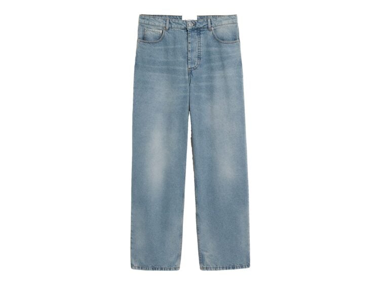 Ami Paris Baggy-Fit Cotton Jeans L30 Used Blue